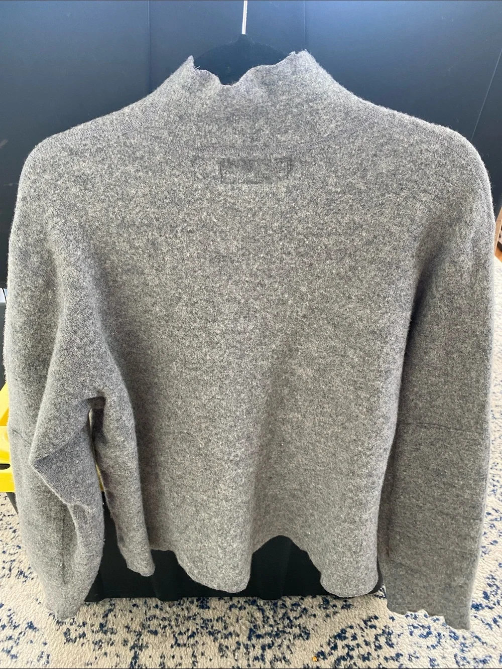 Gray Mock Neck Unisex Sweater